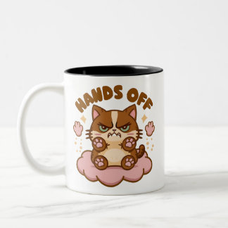 Niedliche antisoziale Katze Zweifarbige Tasse