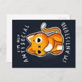 Niedliche antisoziale Katzen - Geschenke| Katze zu Ankündigungspostkarte (Vorne/Hinten)