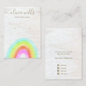 Niedliche Anzeigetafel für den Regenbogenohr Visitenkarte (Vorne/Hinten)