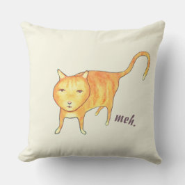 Niedliche apathische orange Katze Kissen