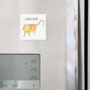 Niedliche apathische orange Katze Magnet