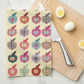Niedliche Äpfel in der Retro Art Handtuch (Viertel Falte)
