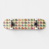 Niedliche Äpfel in der Retro Art Skateboard (Horizontal)