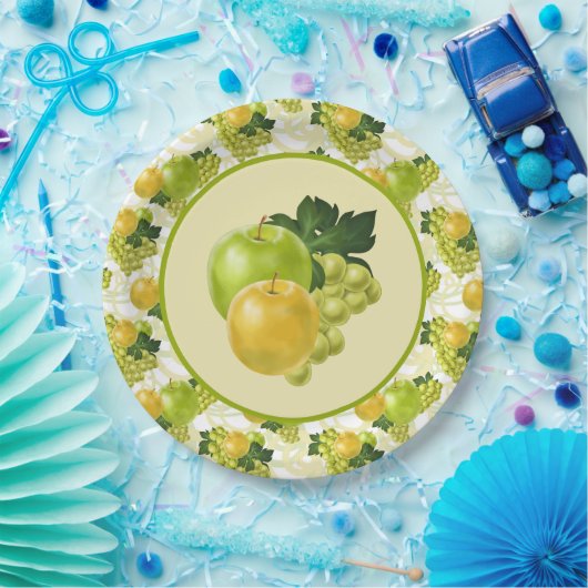 Niedliche Äpfel Trauben Party Pappteller (Party)