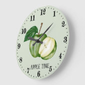 Niedliche Apfelfruchsküche Große Wanduhr (Winkel)