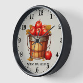 Niedliche Apfelfruchtliebhaber Küche Uhr (Winkel)