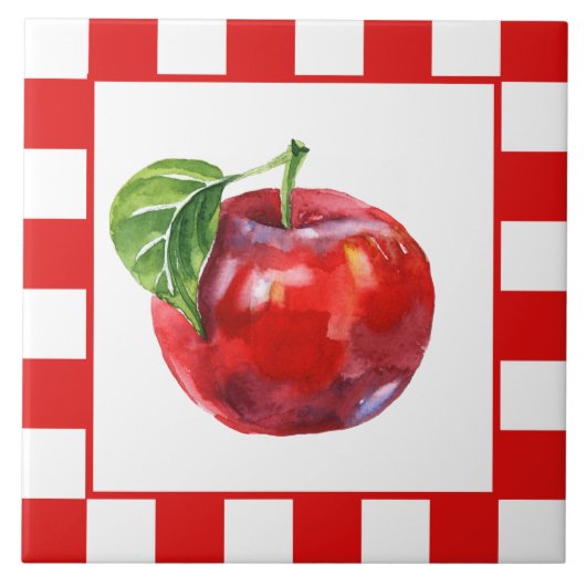 Niedliche Apfelküche Fliese (Vorderseite)