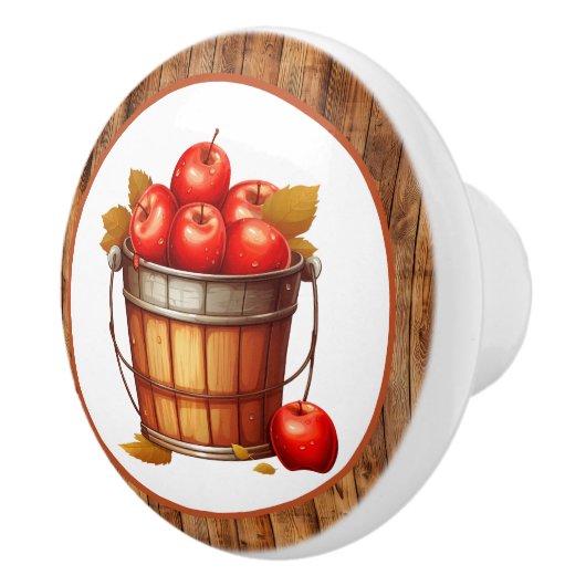 niedliche Apfelkuche Keramikknauf (Rechts)