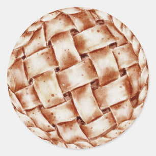 niedliche Apfelkuchenfreunde Runder Aufkleber