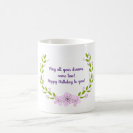 Niedliche Apple-Blume Geburtstag Minimalistisch Kaffeetasse