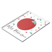 Niedliche Apple Confetti Lehrer Name Notizblock (Linke Seite)