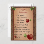 Niedliche Apple Dumplings Postkarte (Vorne/Hinten)