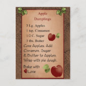 Niedliche Apple Dumplings Postkarte (Vorderseite)