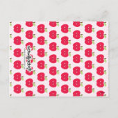 Niedliche Apple-Klassenwerte Feiertagspostkarte (Rückseite)