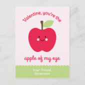 Niedliche Apple-Klassenwerte Feiertagspostkarte (Vorderseite)