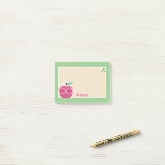 Niedliche Apple-Notizen Post-it Klebezettel (Auf Schreibtisch)