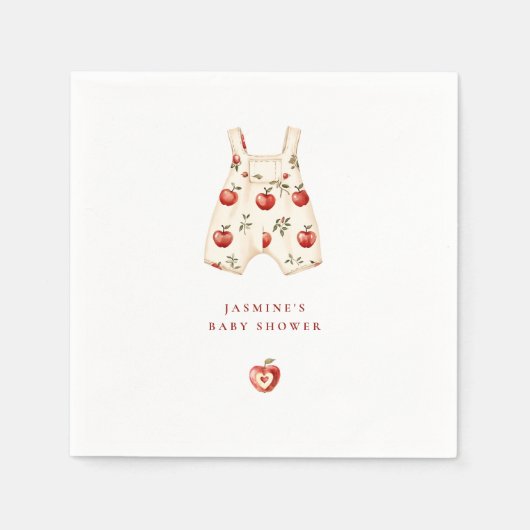 niedliche Apple Romper Babydusche Serviette (Vorderseite)