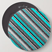 Niedliche Aqua-Aztec-Muster Button (Vorne & Hinten)
