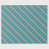 Niedliche Aqua-Aztec-Muster Geschenkpapier (Flach)