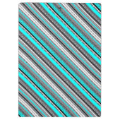 Niedliche Aqua-Aztec-Muster Klemmbrett (Rückseite)