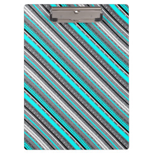 Niedliche Aqua-Aztec-Muster Klemmbrett