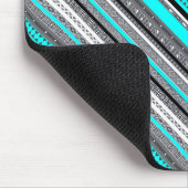 Niedliche Aqua-Aztec-Muster Mousepad (Ecke)