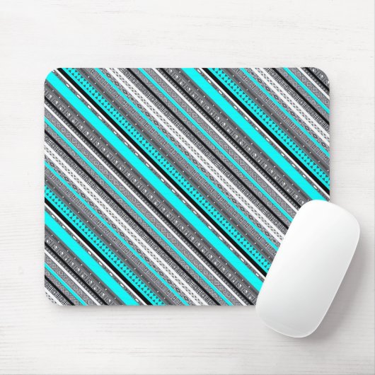 Niedliche Aqua-Aztec-Muster Mousepad (Mit Mouse)