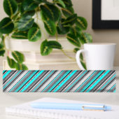 Niedliche Aqua-Aztec-Muster Namensplakette