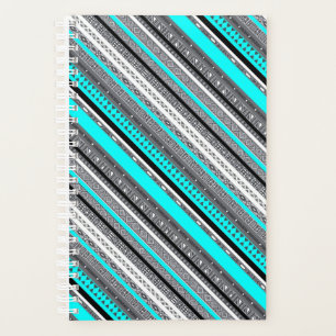 Niedliche Aqua-Aztec-Muster Planer