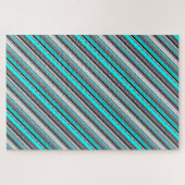 Niedliche Aqua-Aztec-Muster Puzzle (Horizontal)