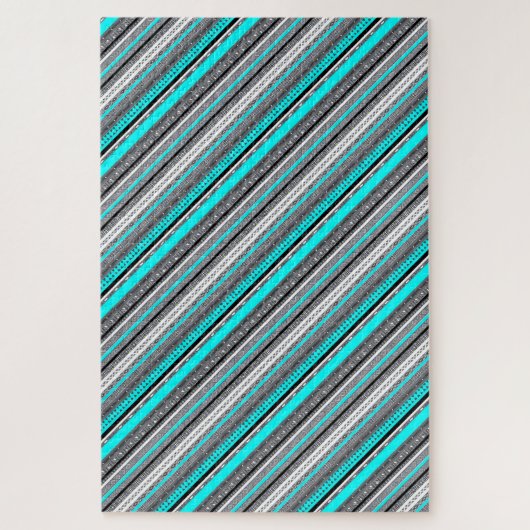 Niedliche Aqua-Aztec-Muster Puzzle (Vertikal)