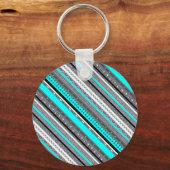 Niedliche Aqua-Aztec-Muster Schlüsselanhänger (Vorderseite)