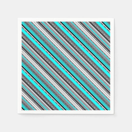 Niedliche Aqua-Aztec-Muster Serviette (Vorderseite)