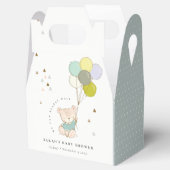 Niedliche Aqua Bearly Wait Bären Balloon Baby Dusc Geschenkschachtel (Geöffnet)