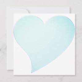 Niedliche Aqua Blue Big Herz Valentine Tageskarte