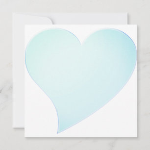 Niedliche Aqua Blue Big Herz Valentine Tageskarte