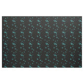 Niedliche Aqua Blue Floating Blasen auf schwarz Stoff (Fat Quarter (45,7 x 55,9 cm))