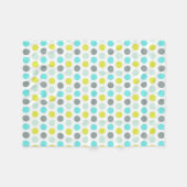 Niedliche Aqua-Minzen-blaues gelbes Fleecedecke (Vorderseite (Horizontal))