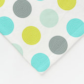 Niedliche Aqua-Minzen-blaues gelbes Fleecedecke (Ecke)