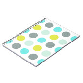 Niedliche Aqua-Minzen-blaues gelbes Notizblock (Linke Seite)