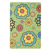 Niedliche Aqua Yellow Coral Green handGezeichnet B Mini Klemmbrett (Rückseite)