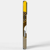 Niedliche Aqua Zigzag Senf Gelbe Schale Case-Mate iPhone Hülle (Rückseite / Rechts)