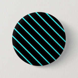 Niedliche Aquafarben mit Monogramm, schwarz Streif Button