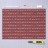 Niedliche Aquamarine Cat-Silhouetten in Weihnachts Seidenpapier (Handwerk)