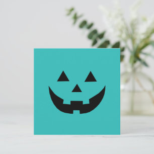 Niedliche aquamarine Kürbislaterne lustige Hallowe