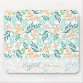 Niedliche Aquamarine Orangenfolienfarbe Mousepad (Vorne)