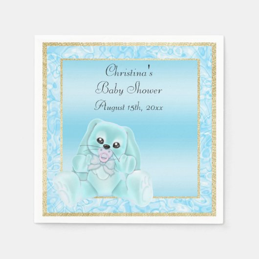 Niedliche aquamarine schlaffe serviette (Vorderseite)