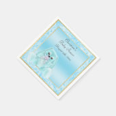 Niedliche aquamarine schlaffe serviette (Ecke)