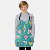 Niedliche Aquamarine Weihnachtsartikel Schürze (Getragen)