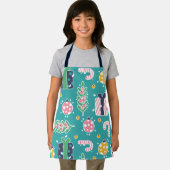 Niedliche Aquamarine Weihnachtsartikel Schürze (Insitu)